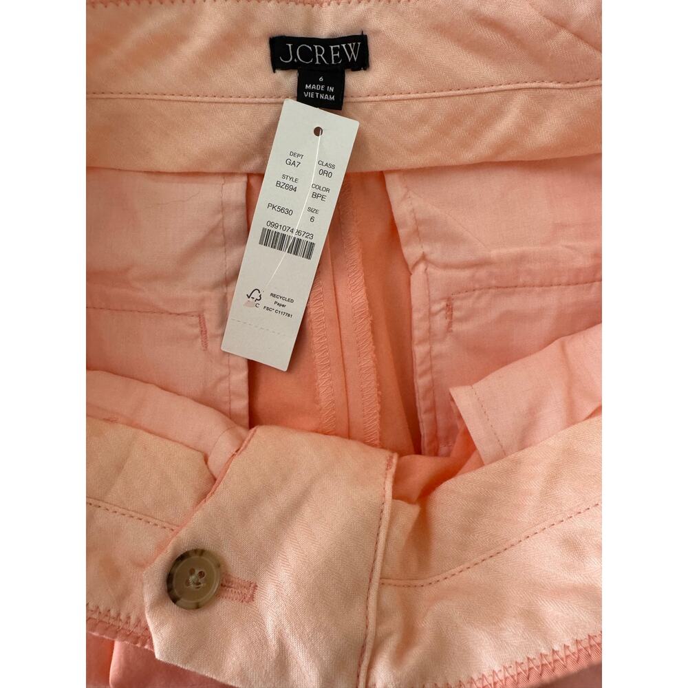 NWT J.Crew Essential Wide Leg Poplin Pants Peony 6 - Picture 9 of 14